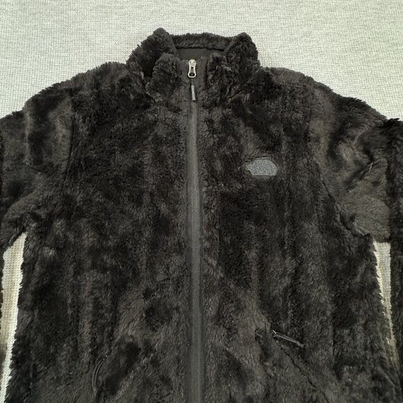 The North Face Womens Size M Black Osito Fleece Jacket Full Zip Fuzzy Pockets - Picture 6 of 14